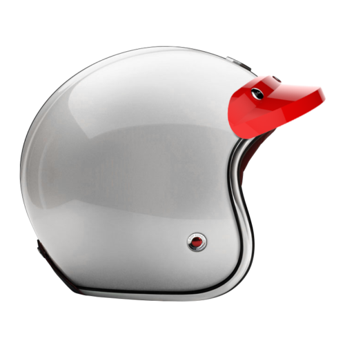 Peak visor lacquered glossy racing red